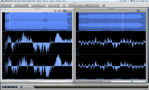Night Café [2013] vs Telegraph [1984]