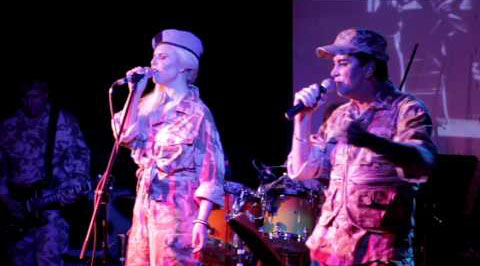 Visage Live in 2013 [L-R: Lauren Duvall, Steve Strange]