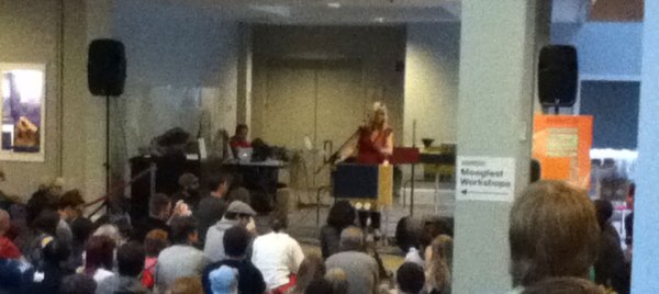 Dorrit Chrysler wows the crowd with her command of the Theremin