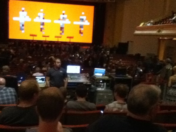 The audience seating before the show