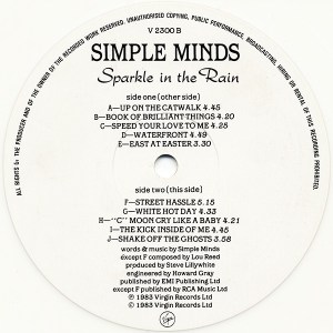 simple minds - sparkleintherainUKLAB