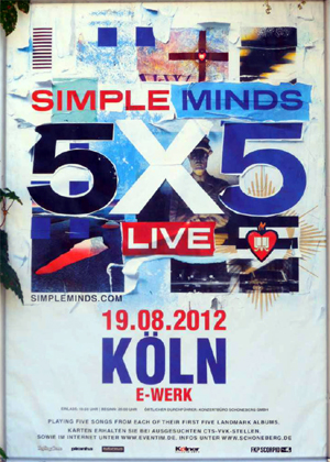 The actual tour poster for the Koln date