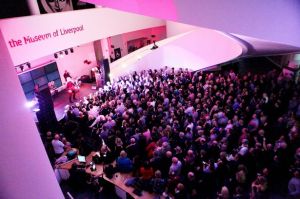 The crowd, 550 strong at the Museum Of Liverpool © 2014 Dave Munn
