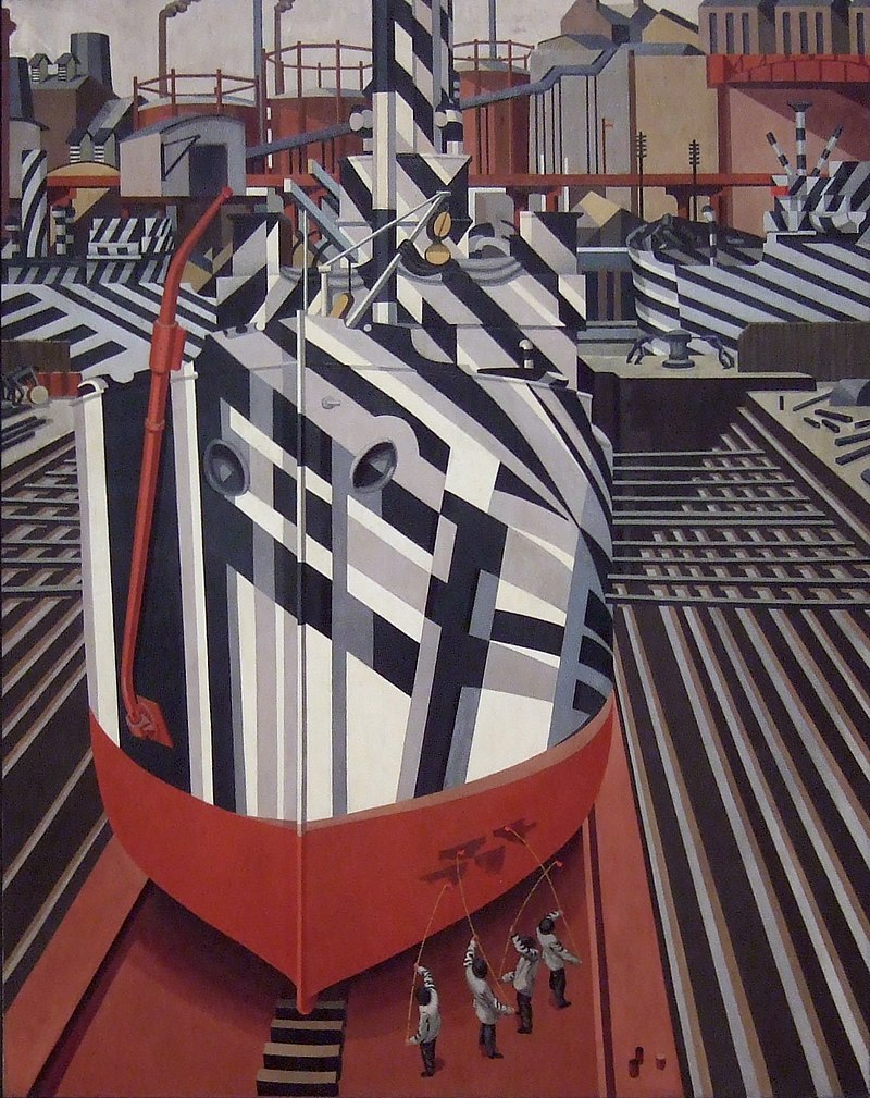 edward wadswprth dazzle ships in drydock, Liverpool