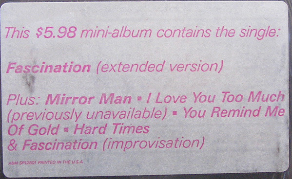 US human league fascination EP hype sticker