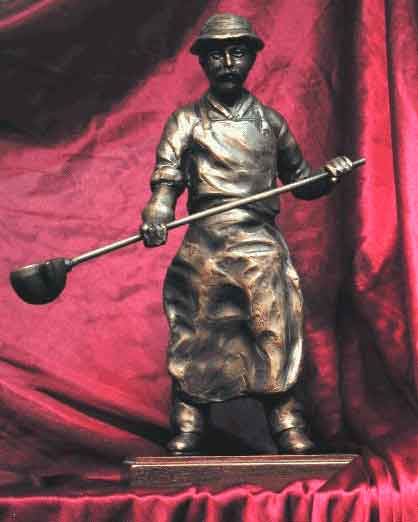 bronzed american worker