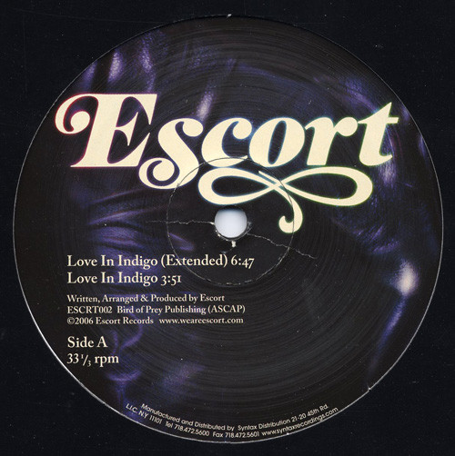 escort - love in indigo US 12" label