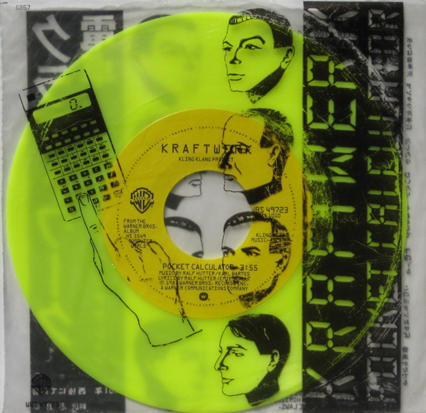 kraftwerk - pocket calculator US 7" colored vinyl cover art art