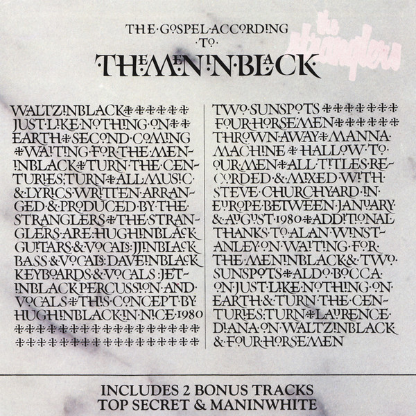 the stranglers - the gospel according to the meninblack cover art