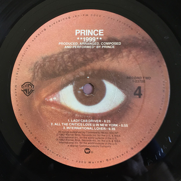 prince 1999 side 4 label art