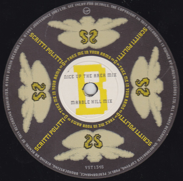 scritti pilitti - take me in your arms and love me label art