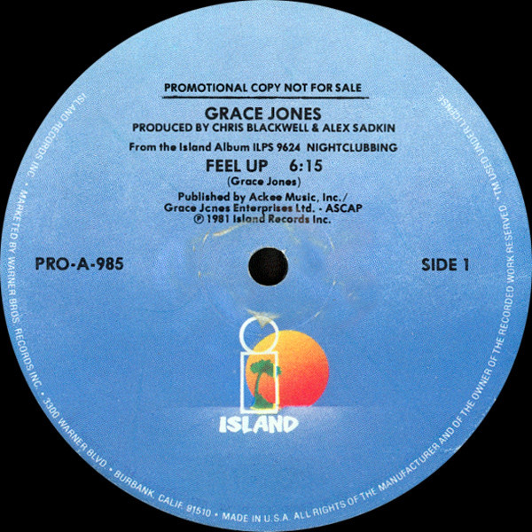 grace jones feel up label