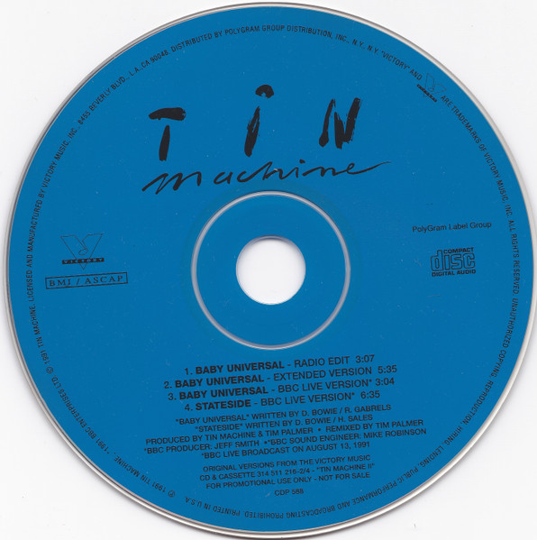 tin machine baby universal US promo CD