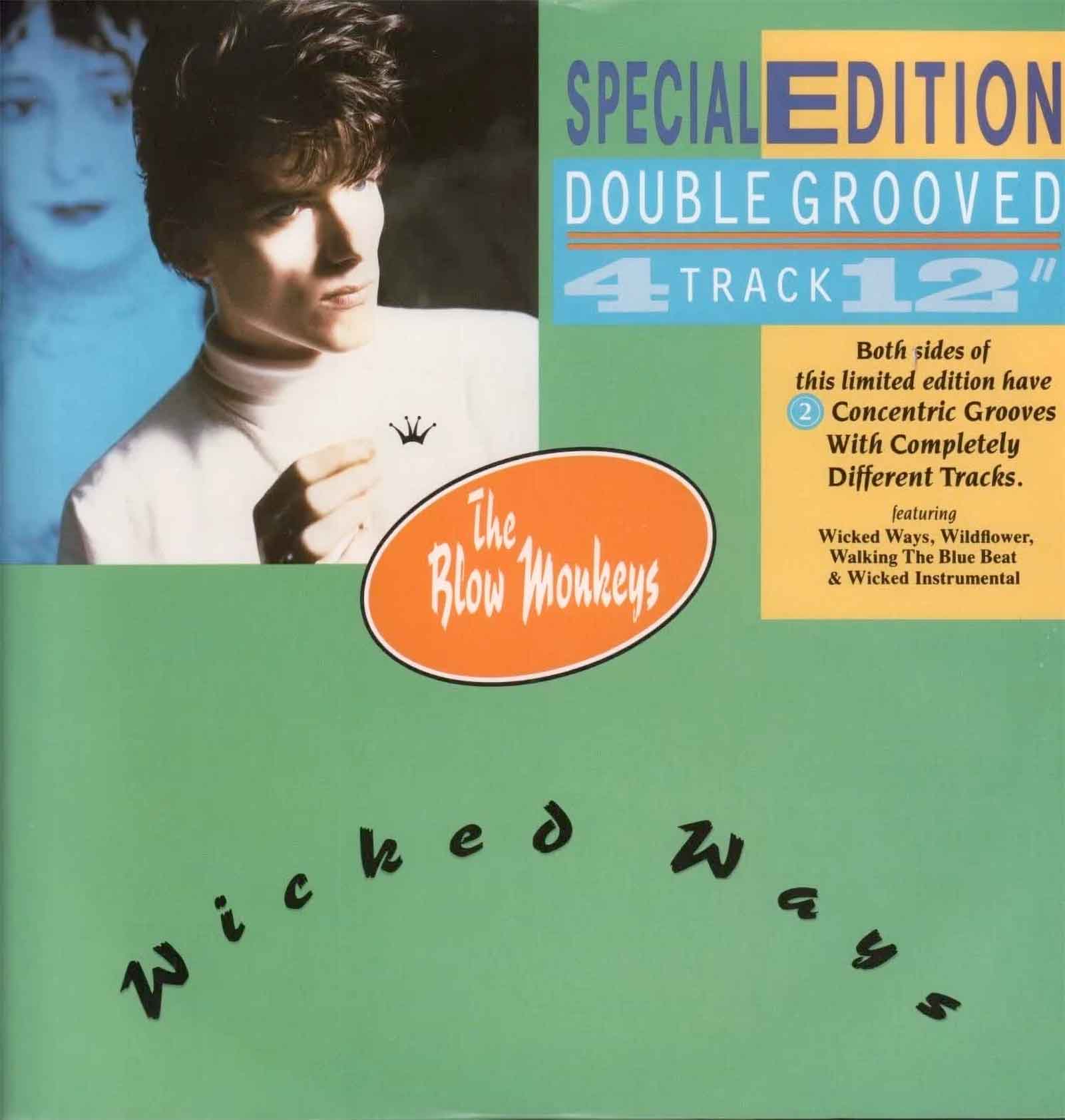 blow monkeys - wicked ways double grooved Uk 12" cover art
