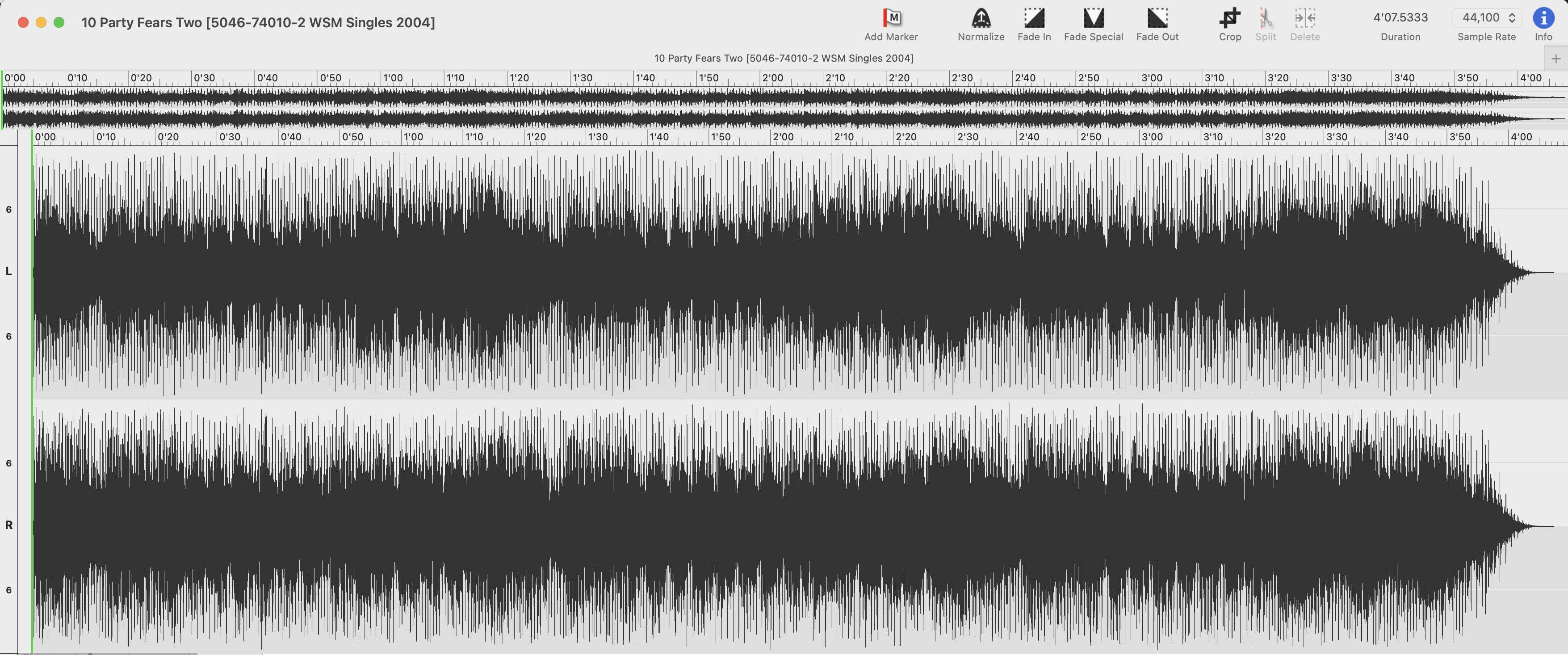 party fears two 2004 WEA mastering