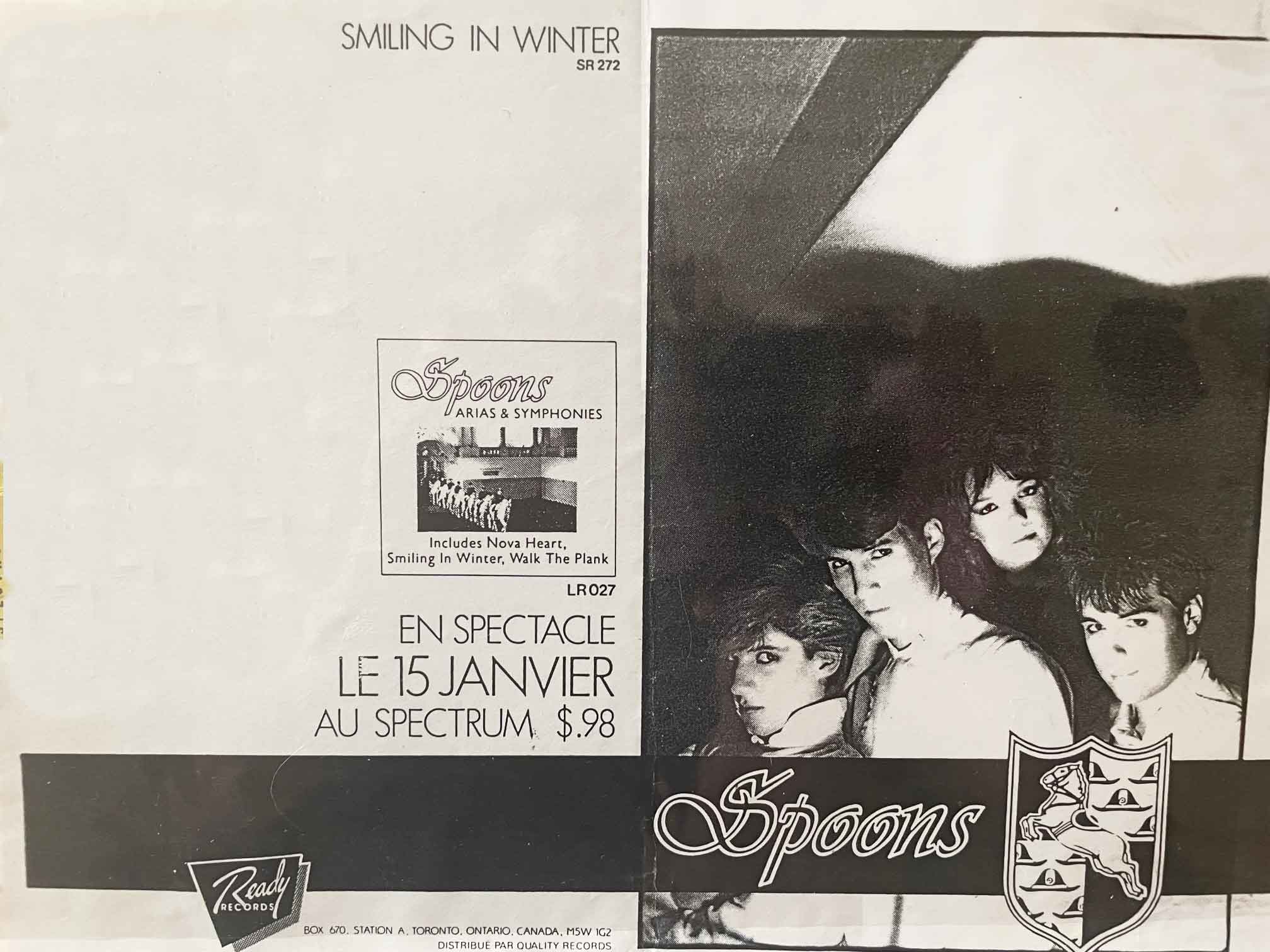 spoons quebec tour poster