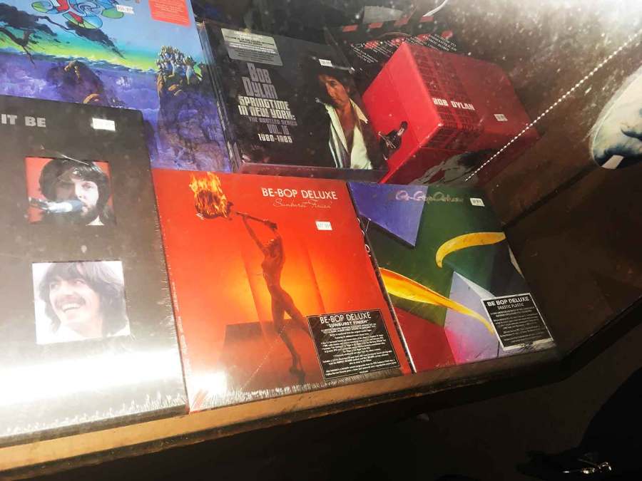 front glass case with Be Bop Boxes at time traveler