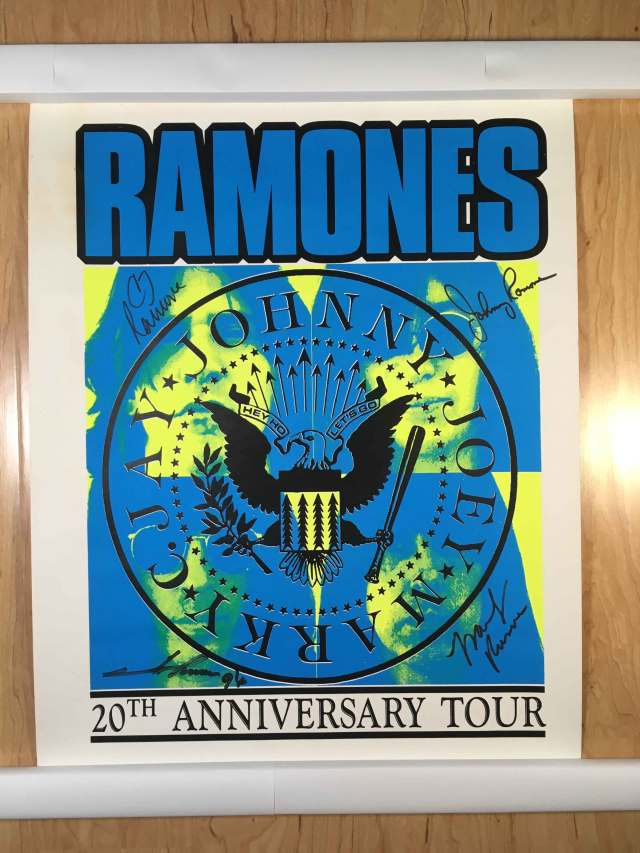 ramones autographed poster 1994