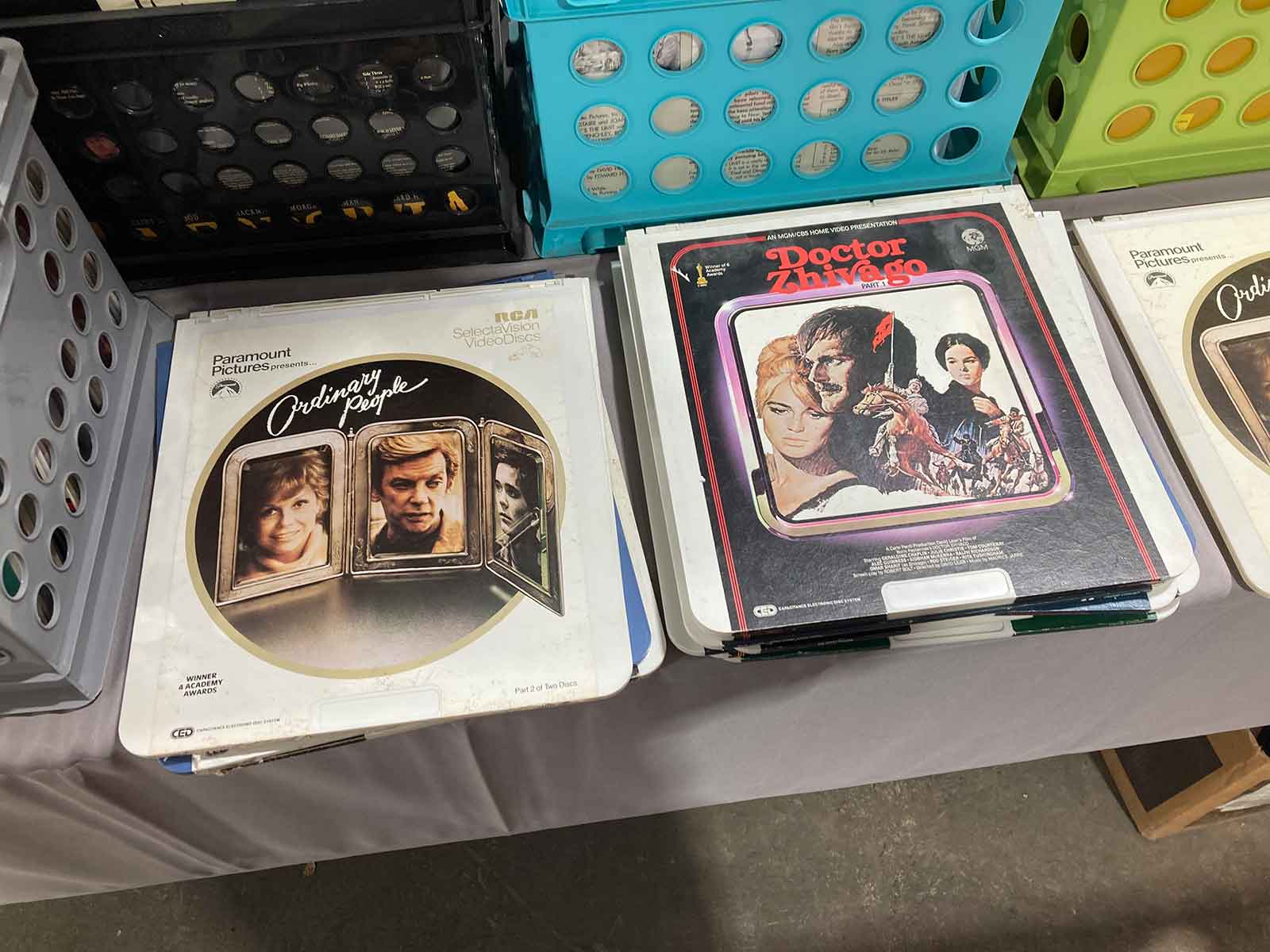 hub city vinyl CED videodisc section!