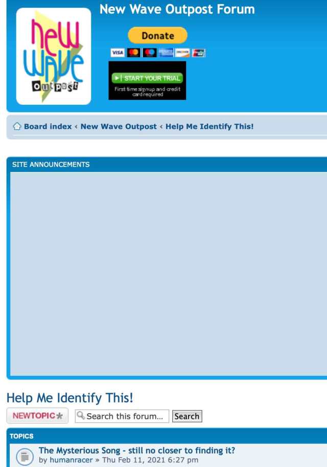 new wave outpost Mysterious Song