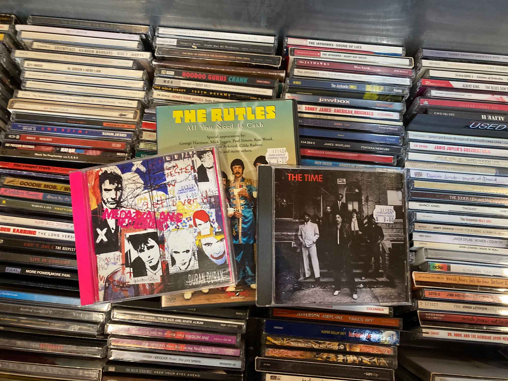 Park Ave. CD - auxilliary store bounty duran duran medazzaland the time all you need is cash dvd