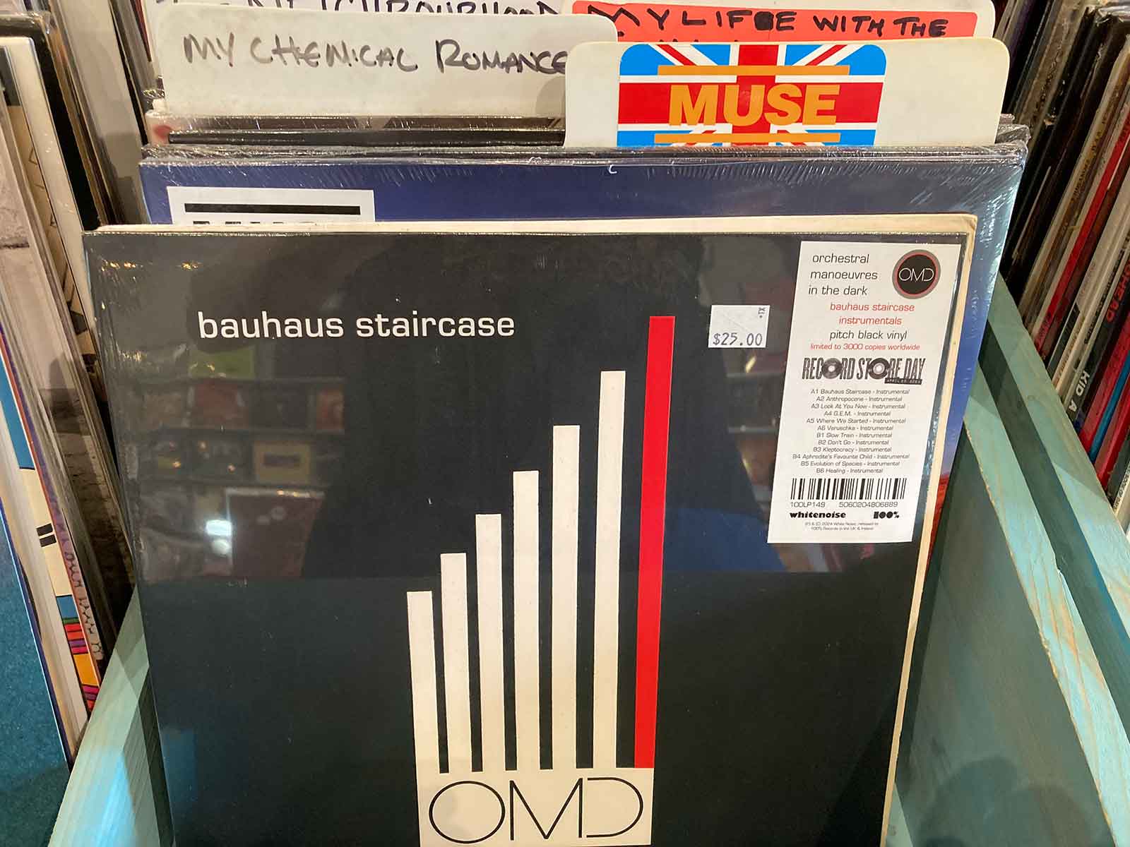 remix record shop - omd bauhaus staircase instro LP