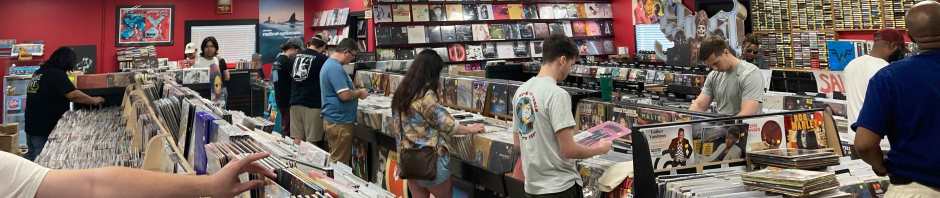 interior of Lunchbox Records Charlotte, NC