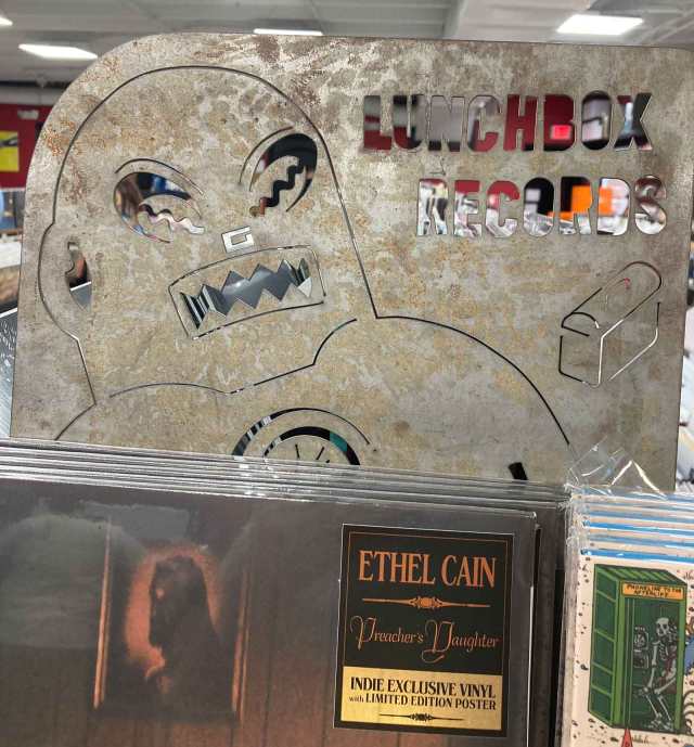 Lunchbox Records Charlotte, NC metal sign