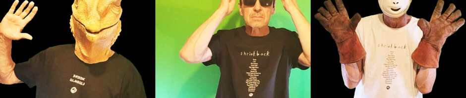 barry andrews of shriekback modeling shirts
