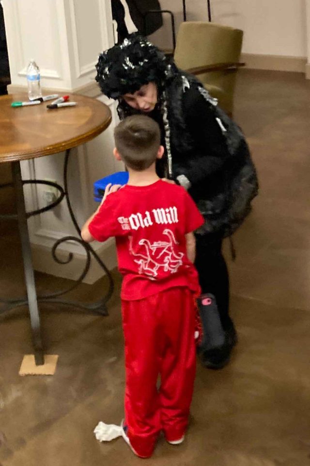 Lene Lovich meets a young fan in Mt. Dora